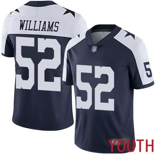 Youth Dallas Cowboys Limited Navy Blue Connor Williams Alternate #52 Vapor Untouchable Throwback NFL Jersey->youth nfl jersey->Youth Jersey